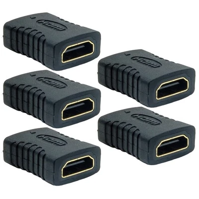 5x HDMI Female to Female F/F Coupler Coupling Connector Gold Plated 1080p - Image 1 of 2