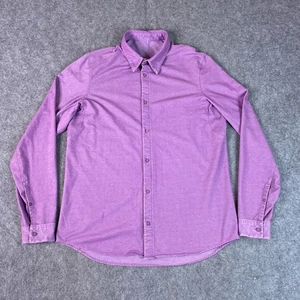 Lululemon Camicia Uomo Viola Media Bottoni Manica Lunga Abito Commissione - Foto 1 di 11