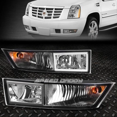 FOR 07-14 CADILLAC ESCALADE EXT ESV CLEAR LENS BUMPER DRIVING FOG LIGHT LAMPS - Image 1 of 4