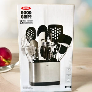 Neu OXO Good Grips 15-teiliges Küchenwerkzeug-Set für jeden Tag silber - Bild 1 von 8