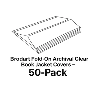 Brodart 9.5 x 20 Fold-On Archival Clear Mylar Dust Jacket Sleeves – 50 Pack USA - Bild 1 von 1
