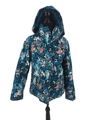 Jaqueta casaco de esqui snowboard Roxy Drylight feminina 14 XL azul-petróleo animal estampa chita - Imagem 1 de 4