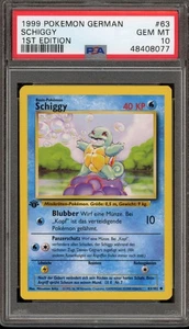 Pokemon Squirtle (Schiggy) Base Set 1st Edition GERMAN #63 PSA 10 Gem Mint - Picture 1 of 2