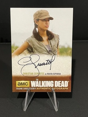 Christian Serratos as Rosita The Walking Dead Season 4 Auto Card CS1 NM+! - Image 1 of 2