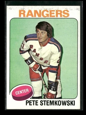 1975-76 Topps #303 Pete Stemkowski New York Rangers - Image 1 of 2