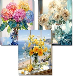 3 Pack Vase 5D Diamond Art Kits Full Drill Diamond Dots Paintings with Diamonds  - Picture 1 of 7