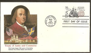 US SC # 2036 U.S- Sweden FDC, Fleetwood Cachet. - Picture 1 of 1