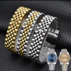 Premium Solid Stainless Steel Watch Strap Bands For Rolex Datejust 13/17/20/21mm - Picture 1 of 15