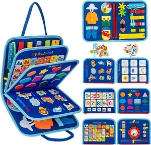 Tavola occupata per bambini, 5 strati giocattoli Montessori, tavola attività giocattoli sensoriali - Foto 1 di 8