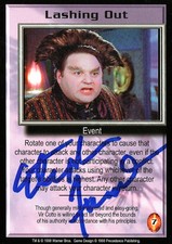 BABYLON 5 CCG Stephen Furst PREMIER EDITION Lashing Out AUTOGRAPHED Signed Card