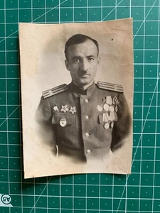 Militar Soldado Hombre Niño Gay Gay Gabinete Retrato BW Foto URSS Soviética De Colección #4150 - Imagen 1 de 2