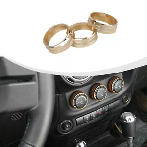 3pcs Air Conditoner Switch Knob Cover Trim Rings For Wrangler JK/Compass/Patriot - Bild 1 von 12