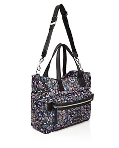 Marc Jacobs Garden Paisley bedruckte Biker Windel Babytasche lila/silber neu mit Etikett zuletzt - Bild 1 von 12