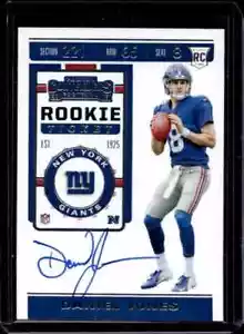 2019 Panini Contenders Daniel Jones RC Rookie Ticket Auto #102 - Picture 1 of 2