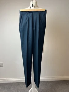 Gucci Dark Peacock Trouser Dress Pants Sz 36 S Dark Green Pleat Wool Excel.cond - Picture 1 of 24