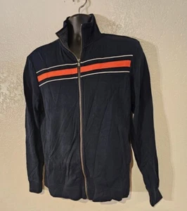 Suéter Banana Republic Para Hombres Mezcla de Algodón Cremallera Completa Azul Mediano Nuevo sin Etiquetas - Imagen 1 de 6