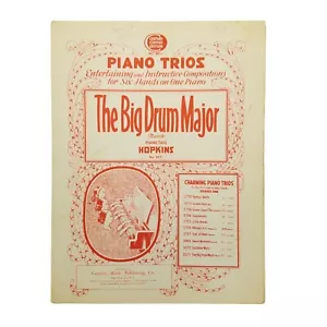 The Big Drum Major Vintage Noten Klaviertrio sechs Hände 1936 Hopkins - Bild 1 von 8