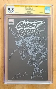 Ghost Rider 1 Marvel 2019 Black Blank Signed Sketch Skan Srisuwan Variant A - Picture 1 of 7