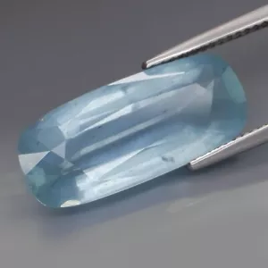 9.60Ct Natural Sky Blue Aquamarine Brazil Cushion Shape Loose Gemstone See Video - Picture 1 of 2