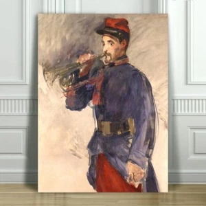 MANET - The Bugler - CANVAS ART PRINT POSTER - Bugle Trumpet Music 24x16" - Picture 1 of 1