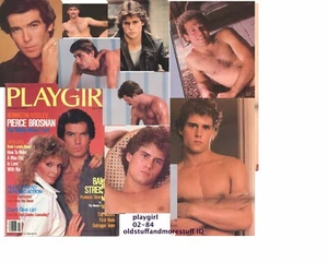 PLAYGIRL 2-84 FEBRUARY 1984 PIERCE BROSNAN INTERVIEW AND PHOTOS, BARBRA STREISAN - Picture 1 of 2
