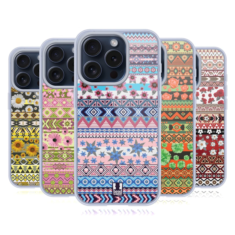 HEAD CASE FIORI AZTECHI CUSTODIA COVER MORBIDA IN GEL PER APPLE iPHONE TELEFONI - Immagine 1 di 1