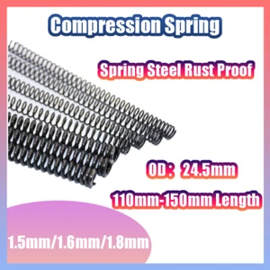 1.5/1.6/1.8mm Spring Steel Black Compression Spring 110-150mm Length Rust Proof - Picture 1 of 7
