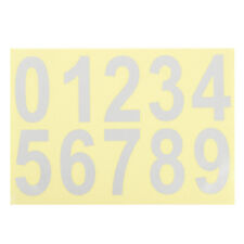 1Pcs Reflective Mailbox Number Sticker 4 Inch Strong Self Adhesive, Silver Tone