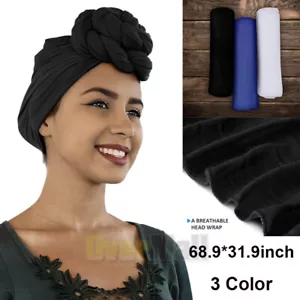 Women Head Wrap Scarfs - African Scarf Hair Ties - Long Stretch Sizing Scarfs - Picture 1 of 52