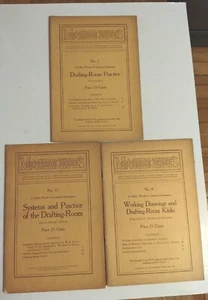 Lot of 3 Engineering/machinist Drafting-room Practice 1910 & 1911 Shop Drawings - Imagen 1 de 24