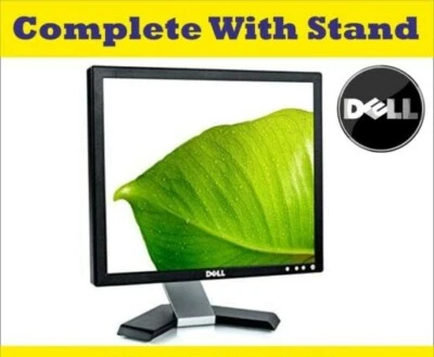 DELL 19" Flat Monitor Cheap TFT/LED LCD Screen VGA/DVI for Office CCTV Laptop PC - Image 1 of 4