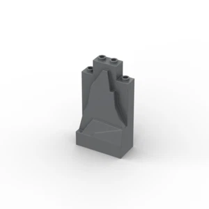 Lego 2x Felsen Panele 2x4x6 rock panel 47847 dunkel grau dark bluish gray - Picture 1 of 1