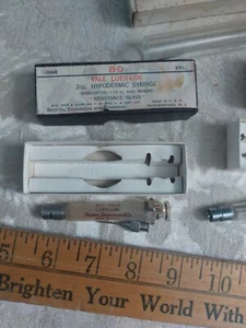 Vintage Glass Medical Equipment - BD Yale Tuberculin Syringe and more - Picture 1 of 9