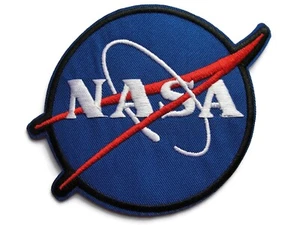 NASA Space Logo Applikation blau weiß rot bestickt aufbügeln Patch 4 Zoll - Bild 1 von 1