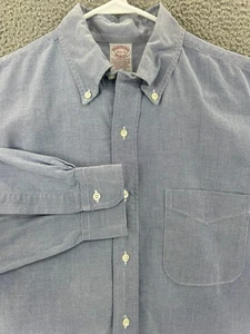 Brooks Brothers Makers Herren Hemd 15 1/2 33 hellblau Knopfleiste Langarm - Bild 1 von 15