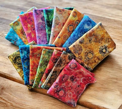 PAQUETE 16 de tela Gypsy Garden Fat Quarter 100 % algodón premium Foto 1 de 4