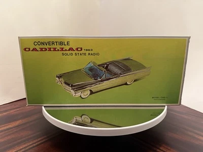1963 Radio Vtg 1966 Bronze Cadillac Convertible AM/FM Radio with box Model CAD-1 - Image 1 of 4