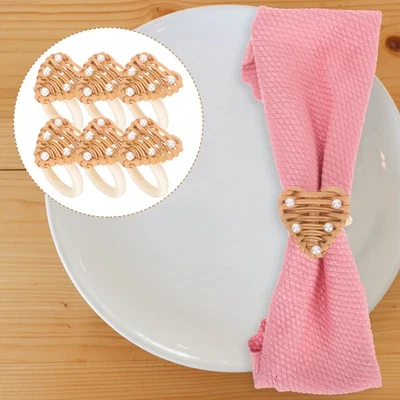  6 Pcs Anelli Tovagliolo Porta Tovaglioli Da Per Le Vacanze Arredamento Cucina - Immagine 1 di 4