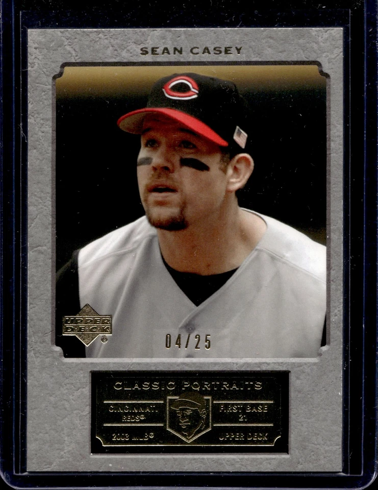 2003 Upper Deck Classic Portraits #94 Sean Casey Gold #/25 Cincinnati Reds C09 - Image 1 of 2