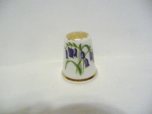 THIMBLE VINTAGE FB CHINA SPODE TCC'S FLOWER OF THE YEAR 1987 "BLUE BELL" - Picture 1 of 5