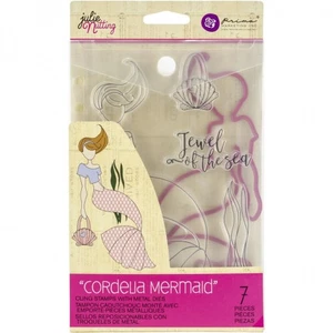 Prima Julie Nutting CORDELIA MERMAID Doll Stamps + Metal Dies Set 7pc 912574 - Picture 1 of 3
