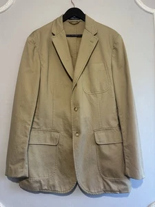 Blazer Chaqueta Polo Ralph Lauren Algodón Beige Tareas Talla Grande De Colección - Imagen 1 de 9
