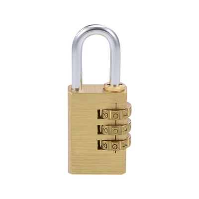 3-Digit Combination Padlock Brass Locks 5mm Shackle Diameter - Imagem 1 de 4