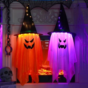 105cm Light Up LED Halloween Hanging Ghost Party Spooky Decoration Battery Power - Picture 1 of 13