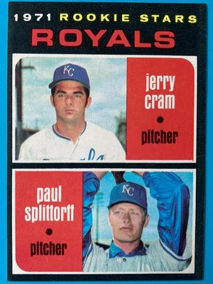 1971 topps baseball #247 Royals Rookie Stars Paul Splittorff NM/MT - Image 1 of 2