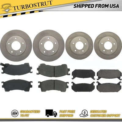 Front & Rear OE Brake Rotors Brake Pads Kit for 1993-1997 Ford Probe 2.0L - Image 1 of 2