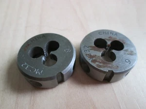 Lote (2) NUEVO #6 #6-32 #6-NC32 SAE Die HSS Steel Die (Algunas manchas de óxido) #T16SB - Imagen 1 de 6