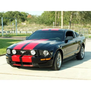 Gráficos de carreras azules para Ford Mustang GT 2005-2009 cupé [vinilo] - Imagen 1 de 11