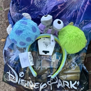 Diadema orejas de peluche 2025 Disney Parks Monsters Inc Boo Mike Sulley NUEVA - Imagen 1 de 6