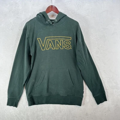 Vans Sudadera con Capucha Para Hombre Mediana Verde Pullover Sudadera Bordada Logo Cordón Foto 1 de 4
